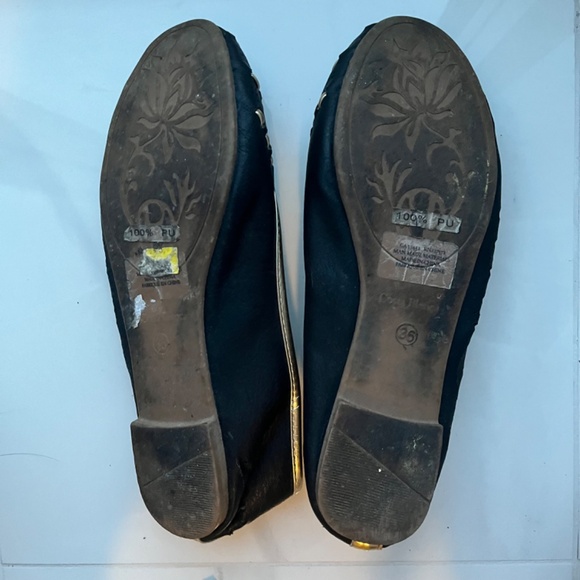 Costa Blanca Black Gold Ballet Flats - Picture 2 of 2